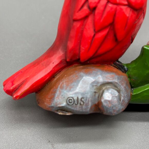 Jim Shore Heartwood Creek Christmas Cardinal Bird Figurine 4053826 Santa Hat 3" - Picture 8 of 10